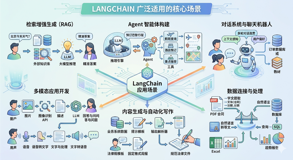 LangChain 广泛适用的六大核心场景